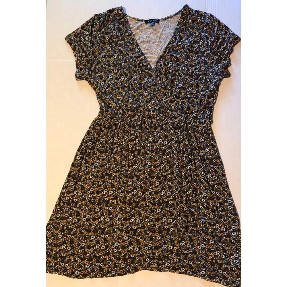 Floral v-neck babydoll dress sz XL